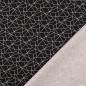 Preview: Baumwolldruck Grafisches Muster in Weiß auf Schwarz